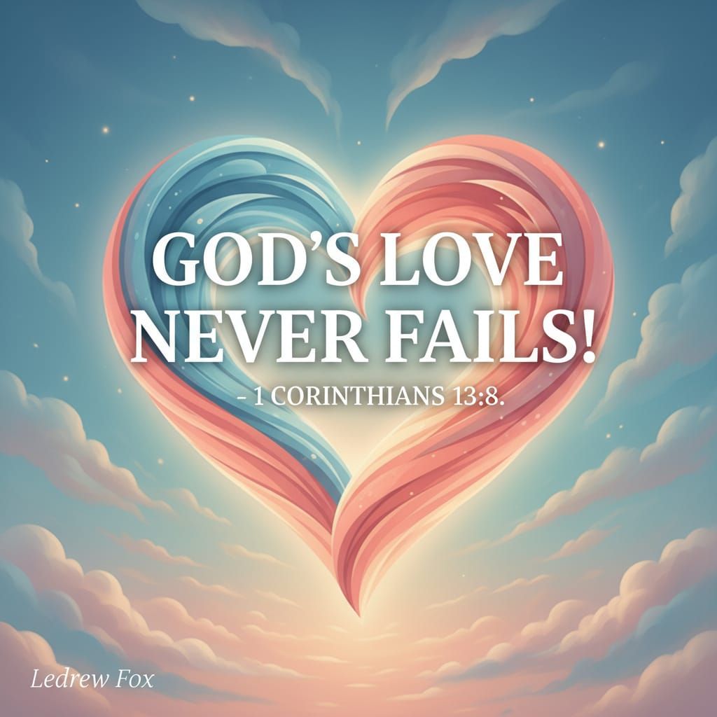 God's Love Never Fails Quote Image