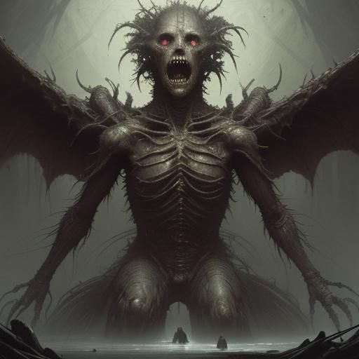 Horrific Many-Legged Creature in Gustave Doré Style