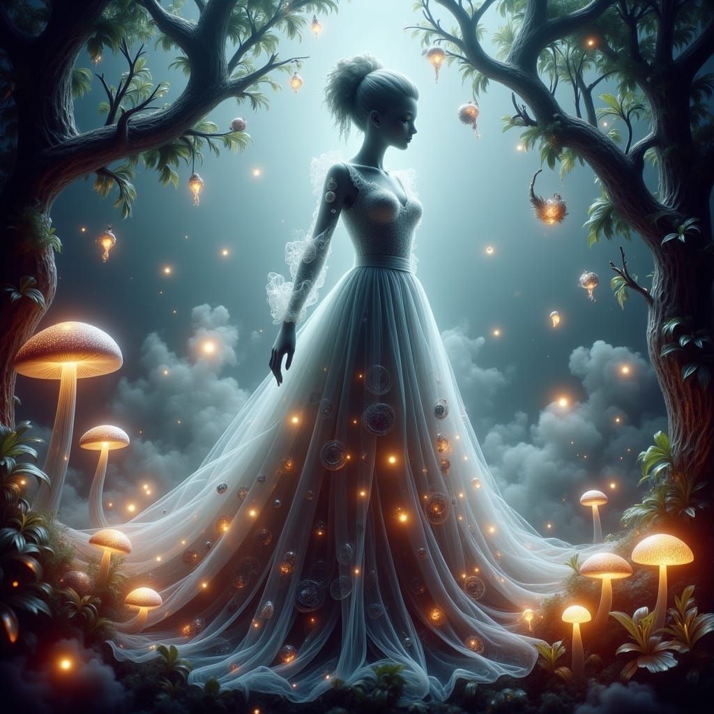 Enchanted Alice in Dreamy Victorian Forest