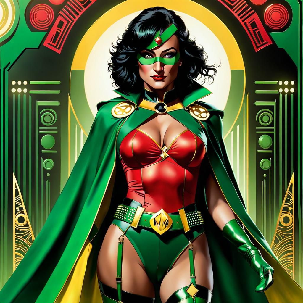 Decopunk Robin Williams as Robin Superhero