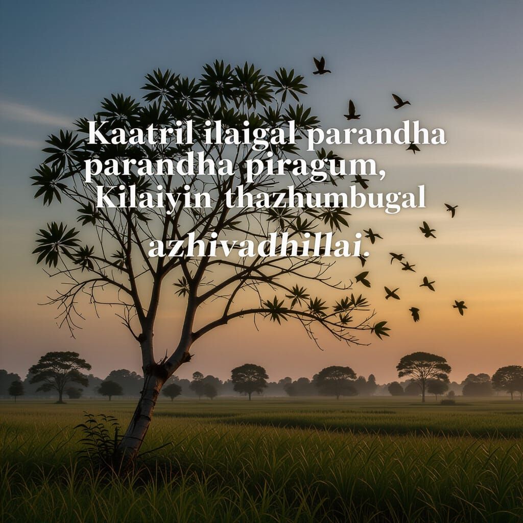 South Indian Countryside at Dusk: Tree in Wind