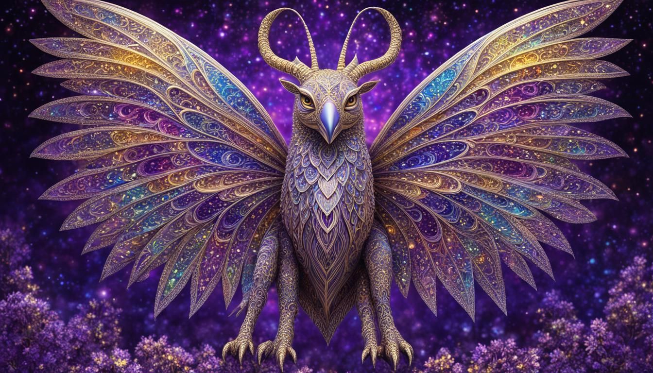 Ethereal 5th Dimensional Creatures in a Holographic Style