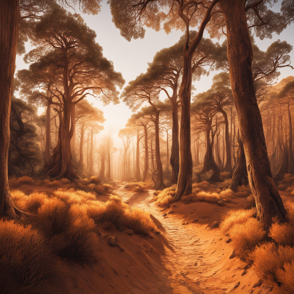 Dry way in a dry forest