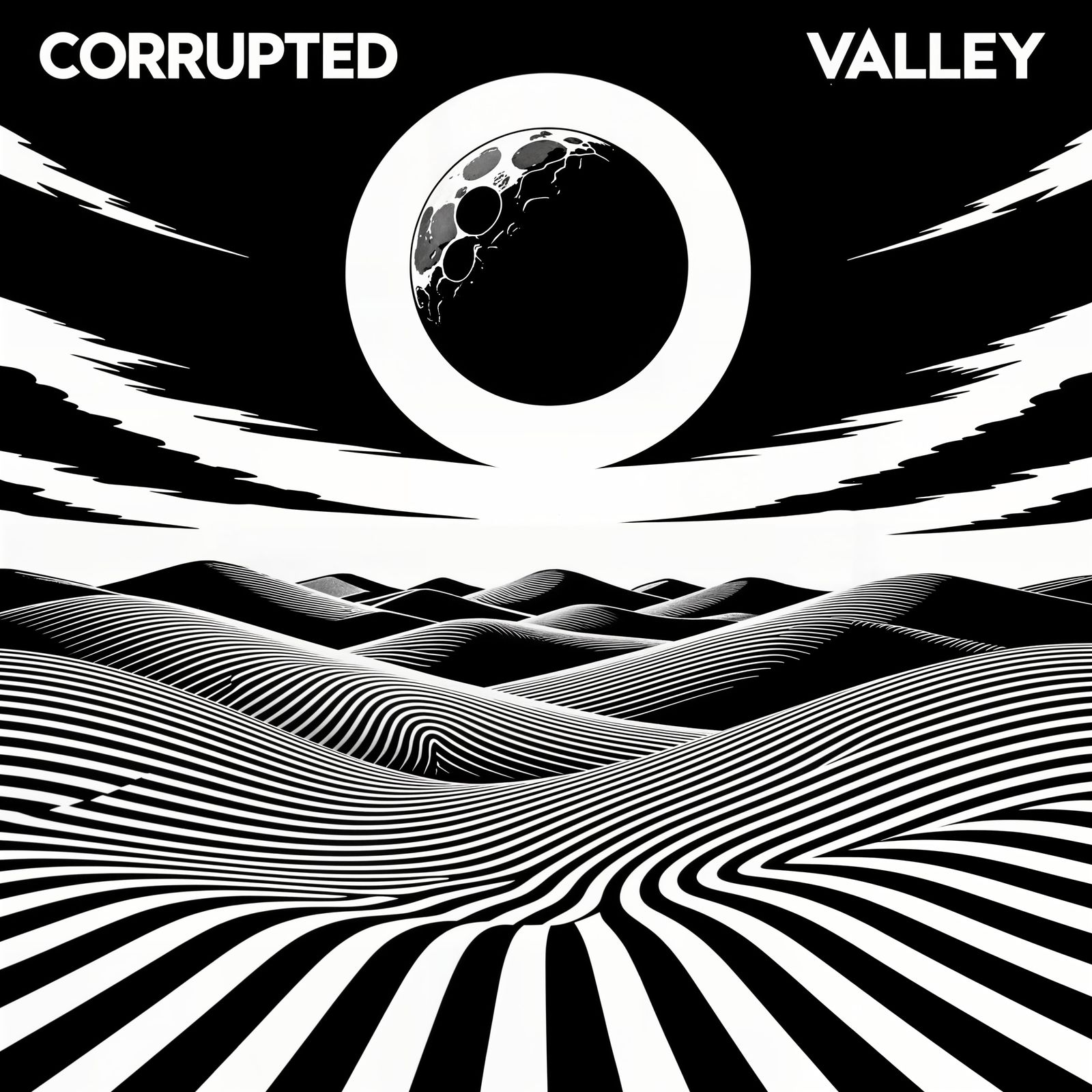 Darkwave Album Cover with Alien Moon