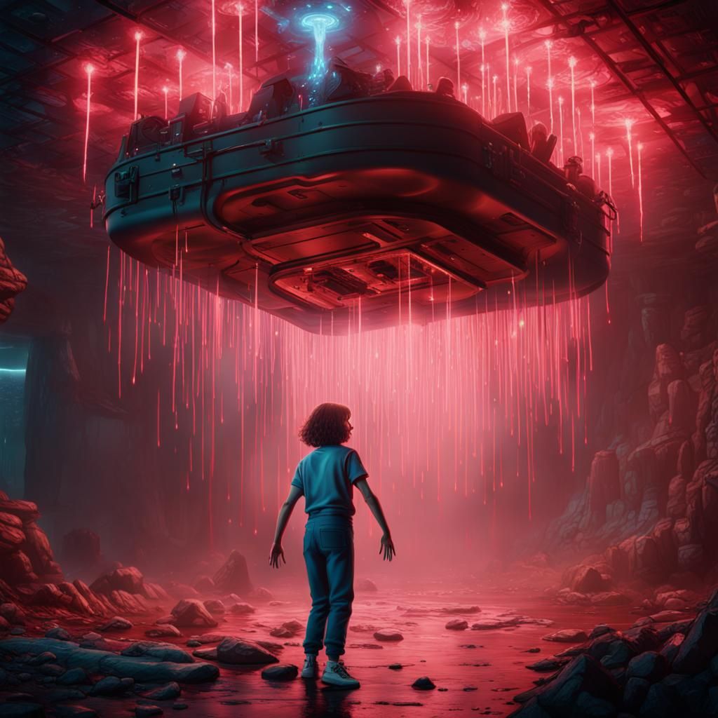 Eleven's Telekinetic Power: Upside Down Plateau Lift