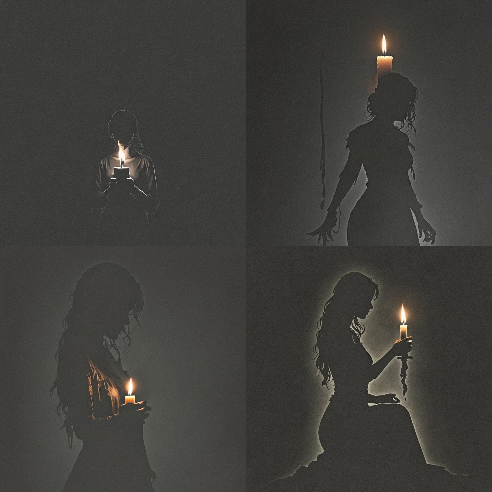 Sinister Candle: Silhouette in the Dark