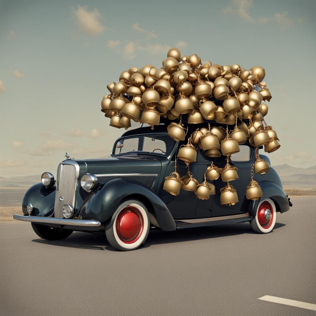 Absurdist Car Overload: A Symphony of Bells
