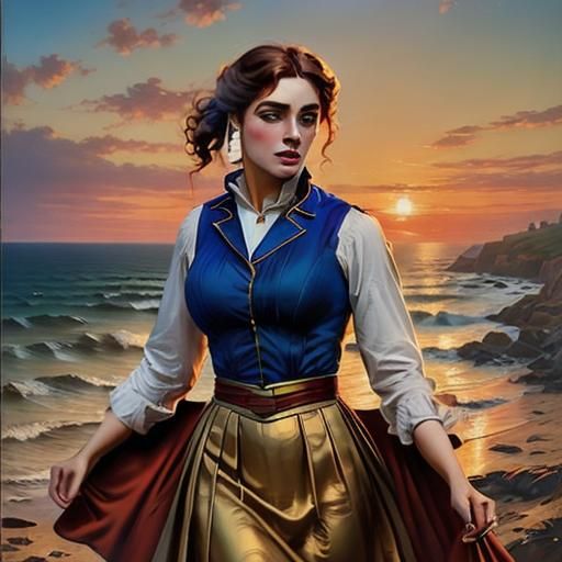 Supergirl Portrait in Comic Book Style