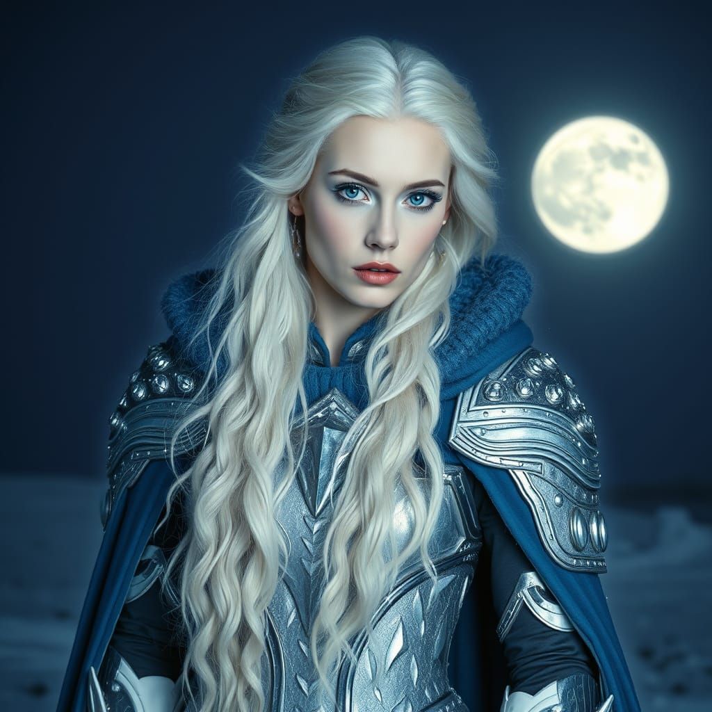 Ice Goddess in Blizzard, Cinematic Film Still