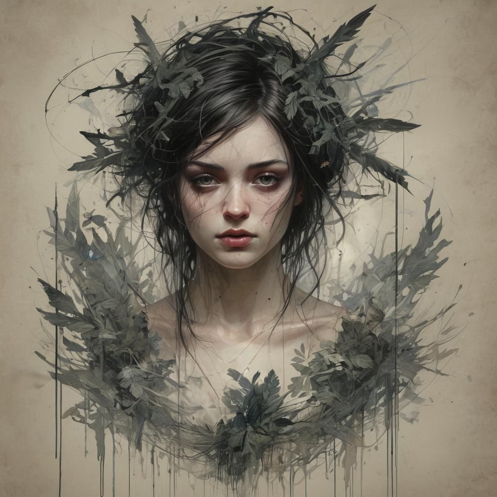 Intricate Grimdark Fusion of Dark Surrealism