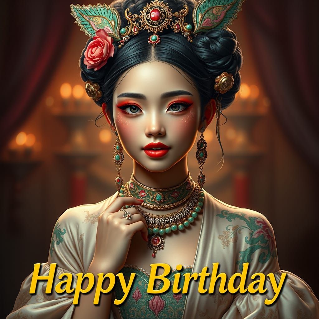 Real8stic oil painting.  Sad Happy birthday lovely luunabee ...