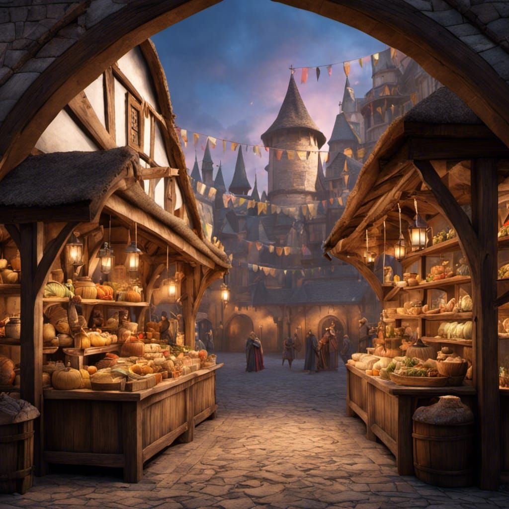 Magic Medieval Market Pops from Ancient Scroll