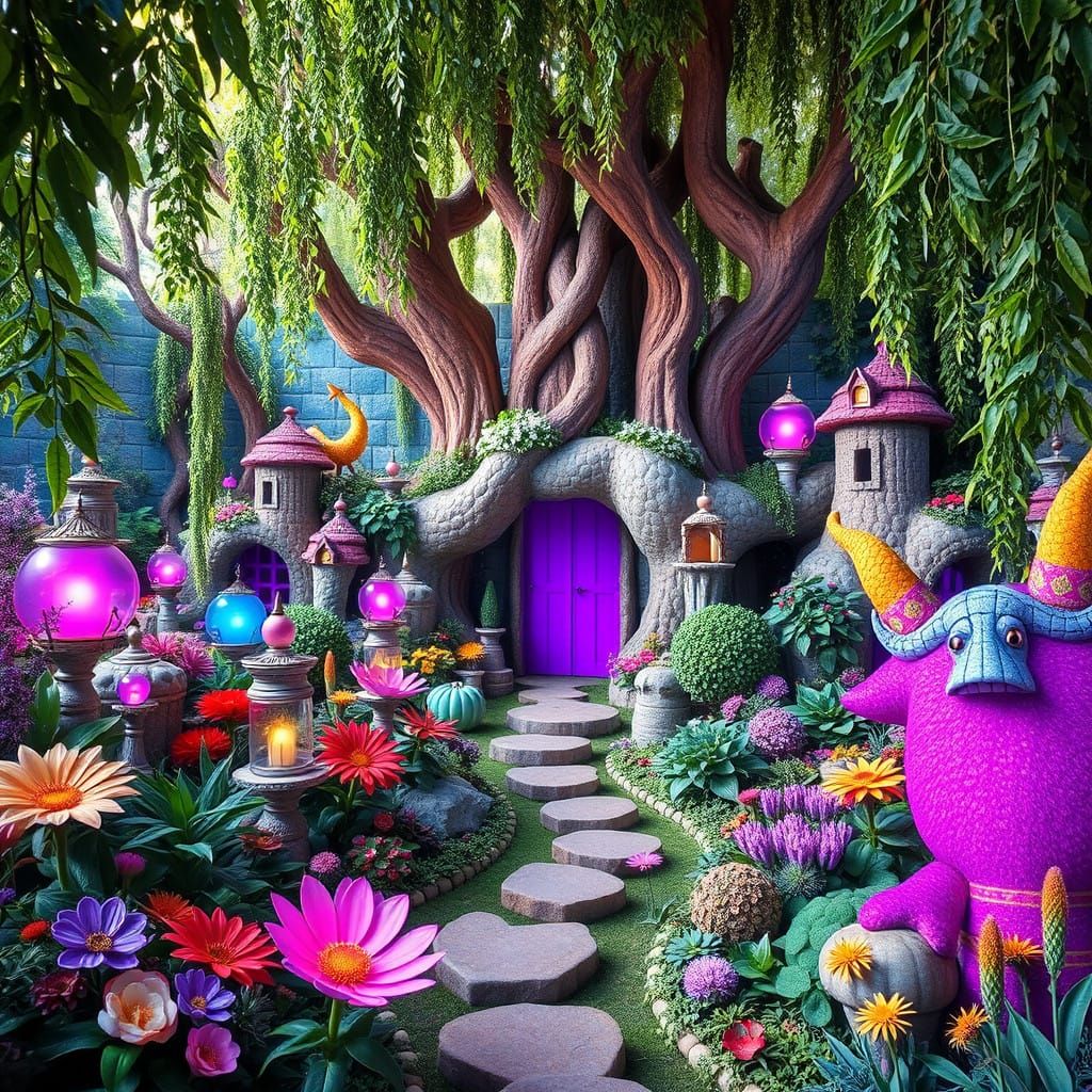 Enchanted Whimsy in a Fantastical Garden