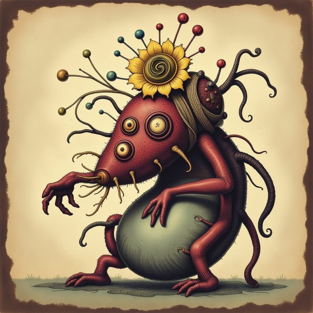 Whimsical Yarn Creatures Singing in Harmony