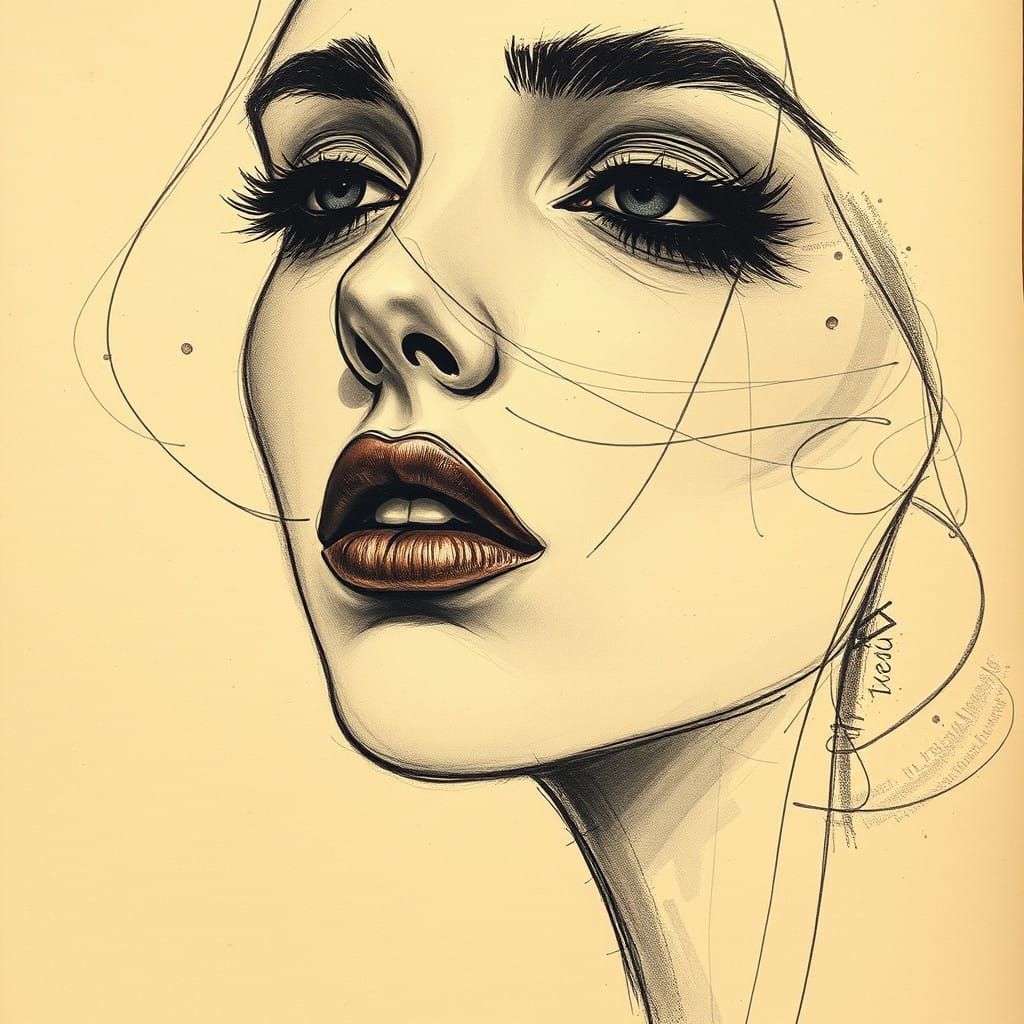 Charcoal Portrait in Expressive Style