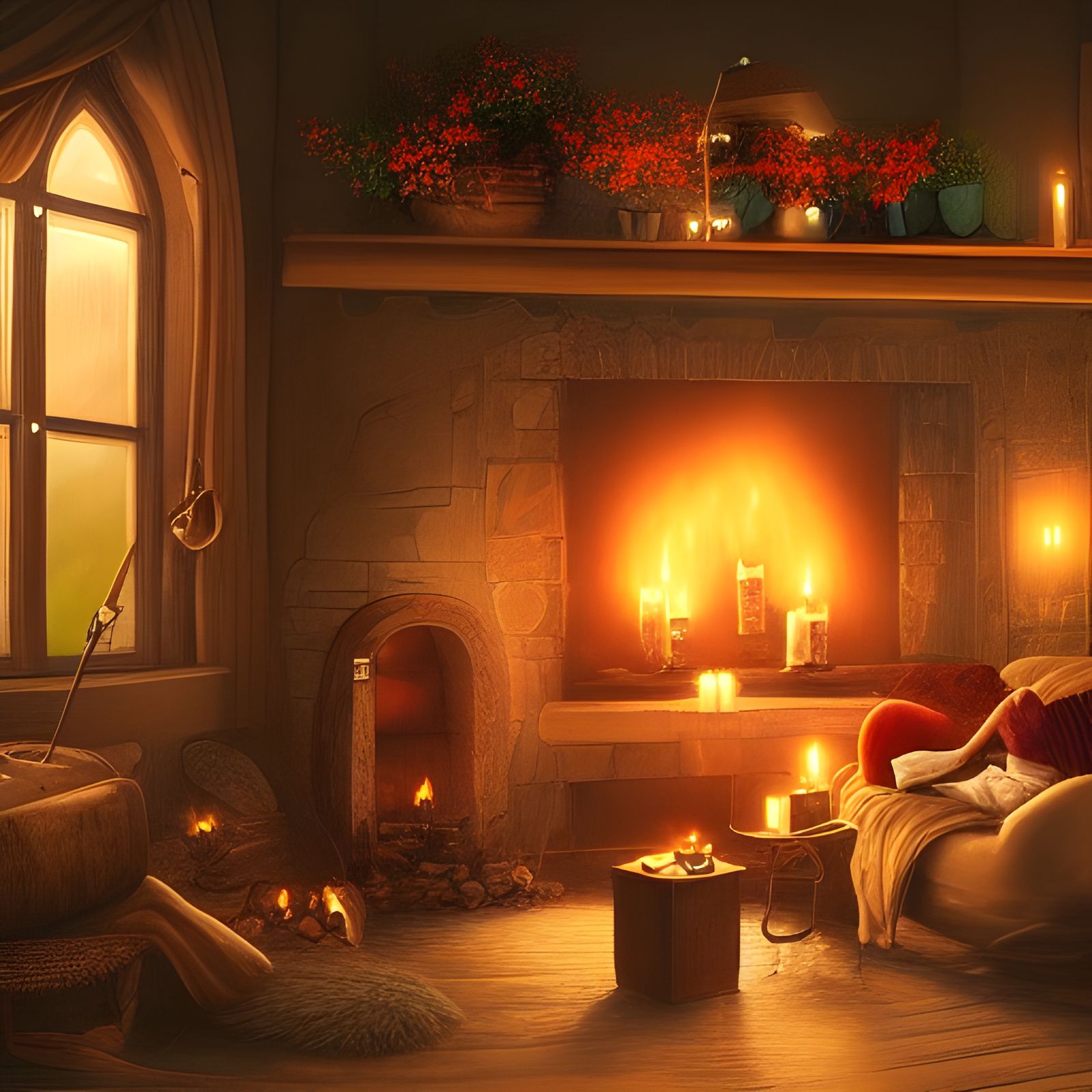 Hygge Beauty: A Matte Painting of Comfort and Warmth