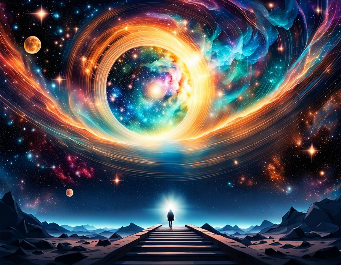 Cosmic Connection in Ethereal Light