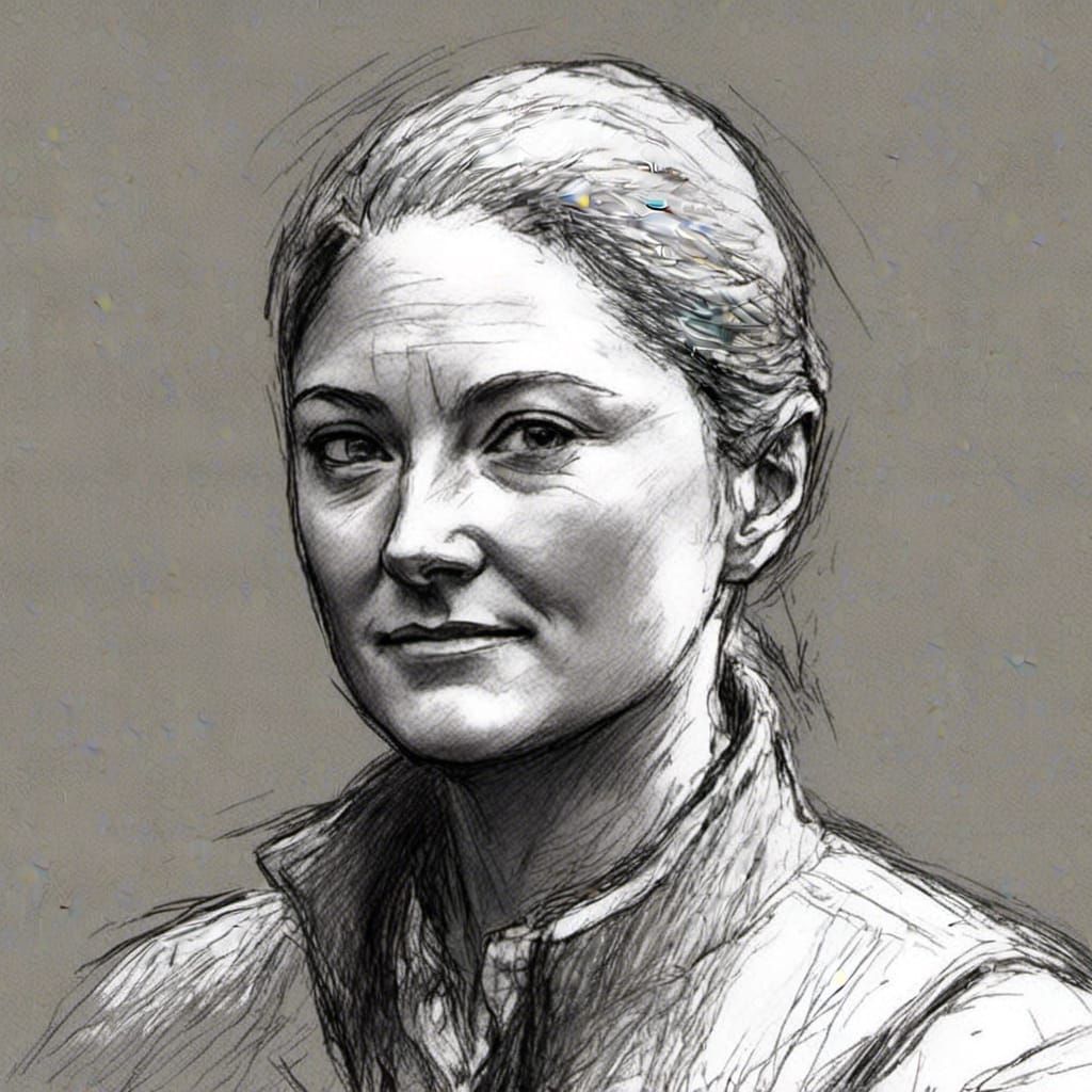 Courtroom Sketch Portrait in Pencil