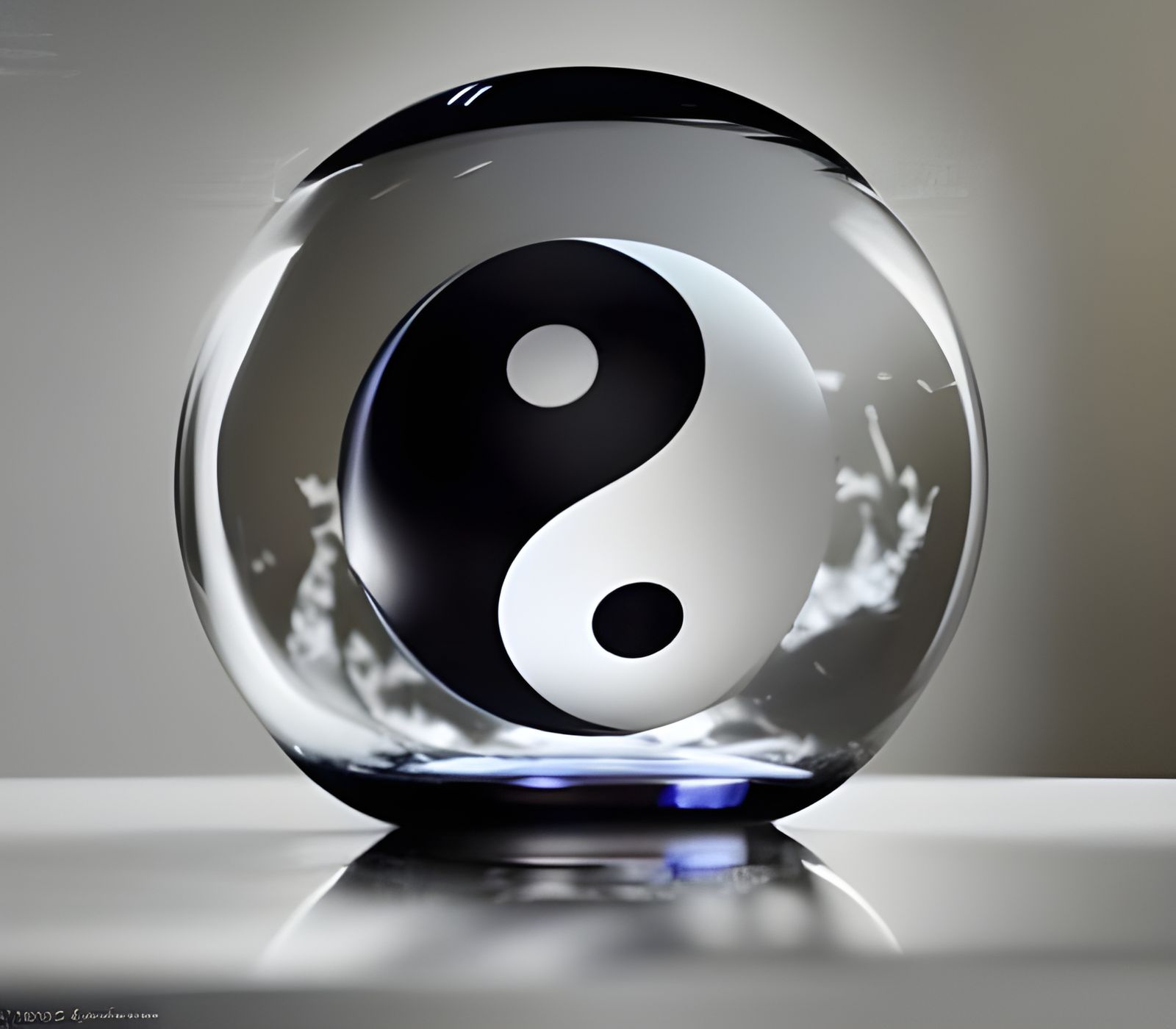 Yin and Yang in Glass Sphere