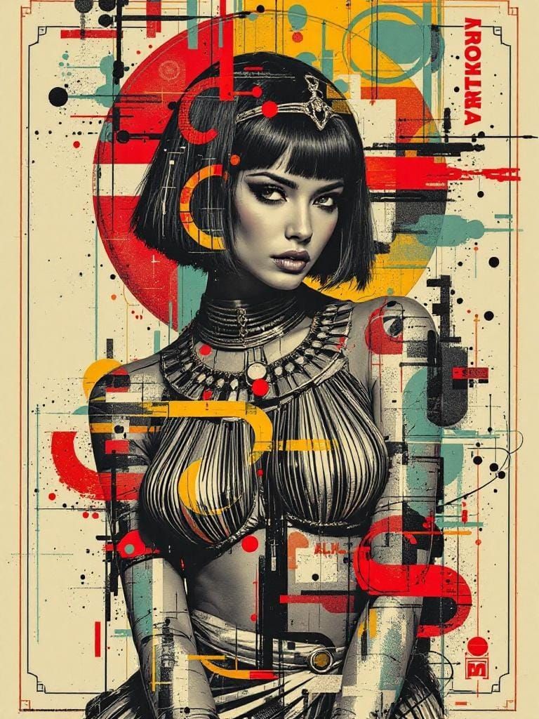 Egyptian Woman in Metallic Dress: Shepard Fairey & Aaron Hor...