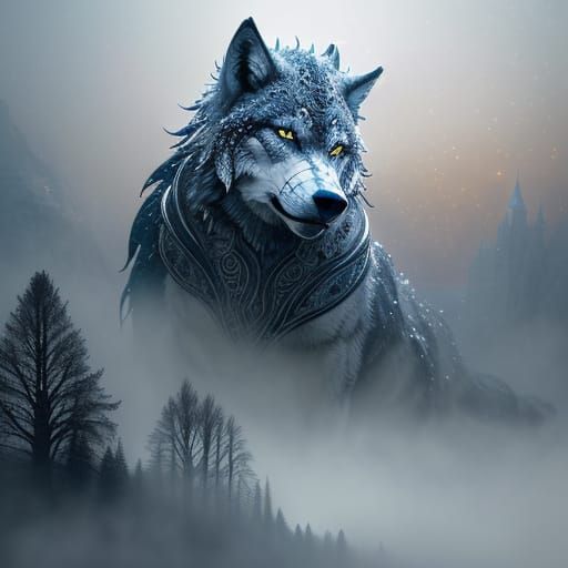 Eternal Guardian of a Lost Kingdom in Snowy Armor