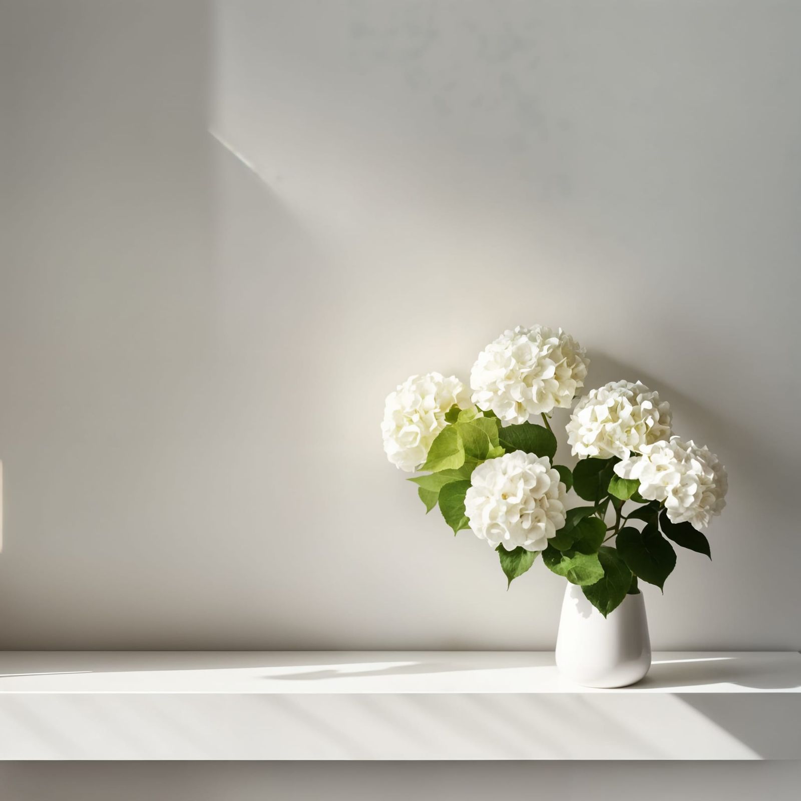 Simple Hydrangea Still Life in Minimalist Style