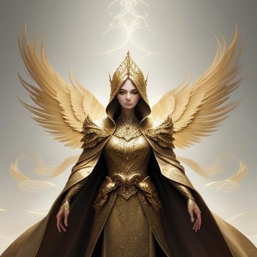 Elegant Robed Figure with Perfect Posture