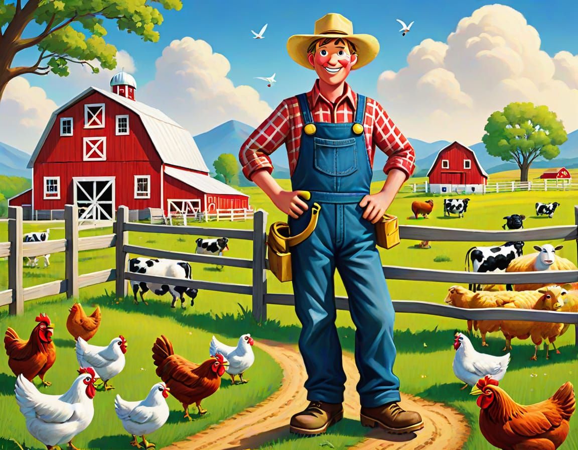 Old MacDonald's Farm Scene