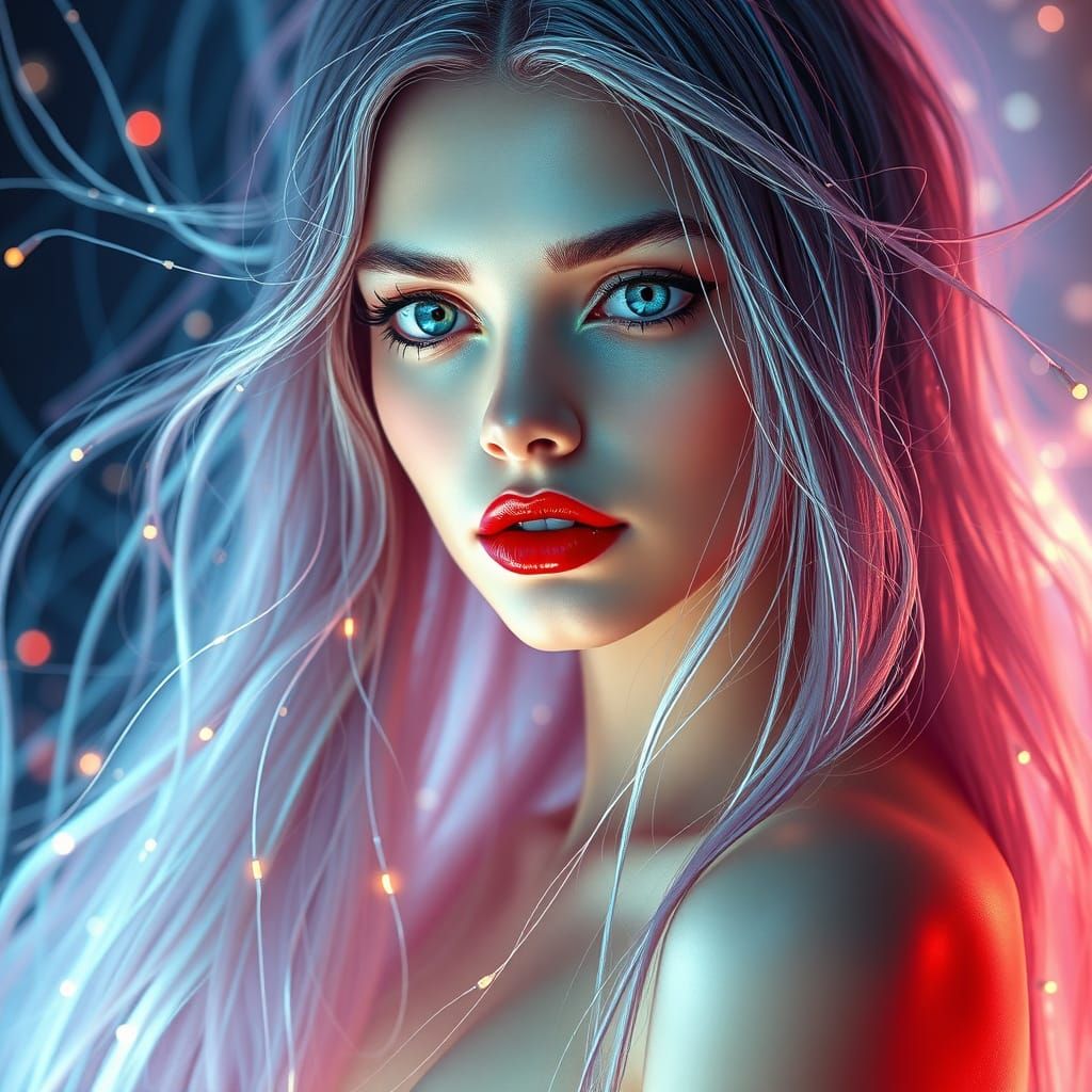 Ethereal Goddess in Celestial Dreamscapes