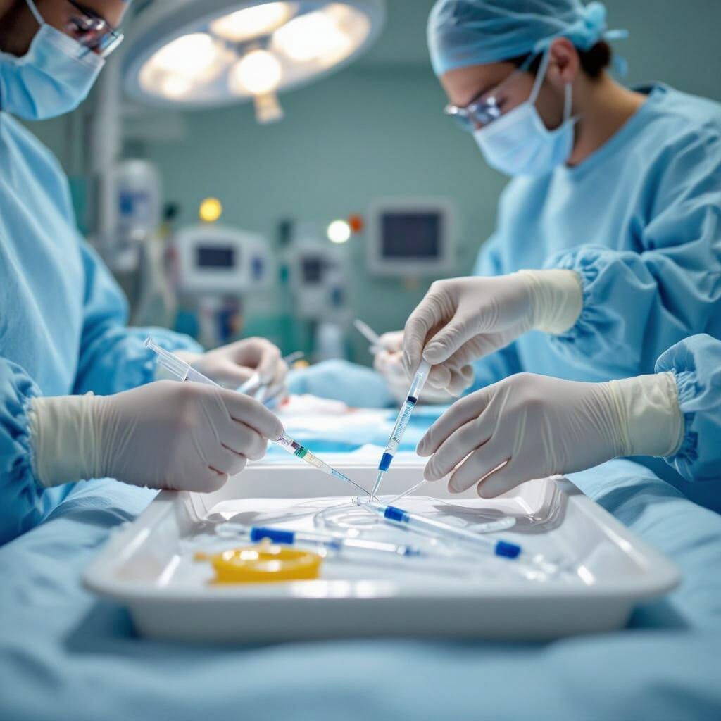 Foley Catheter Installation Kit in Sterile Hospital Setting