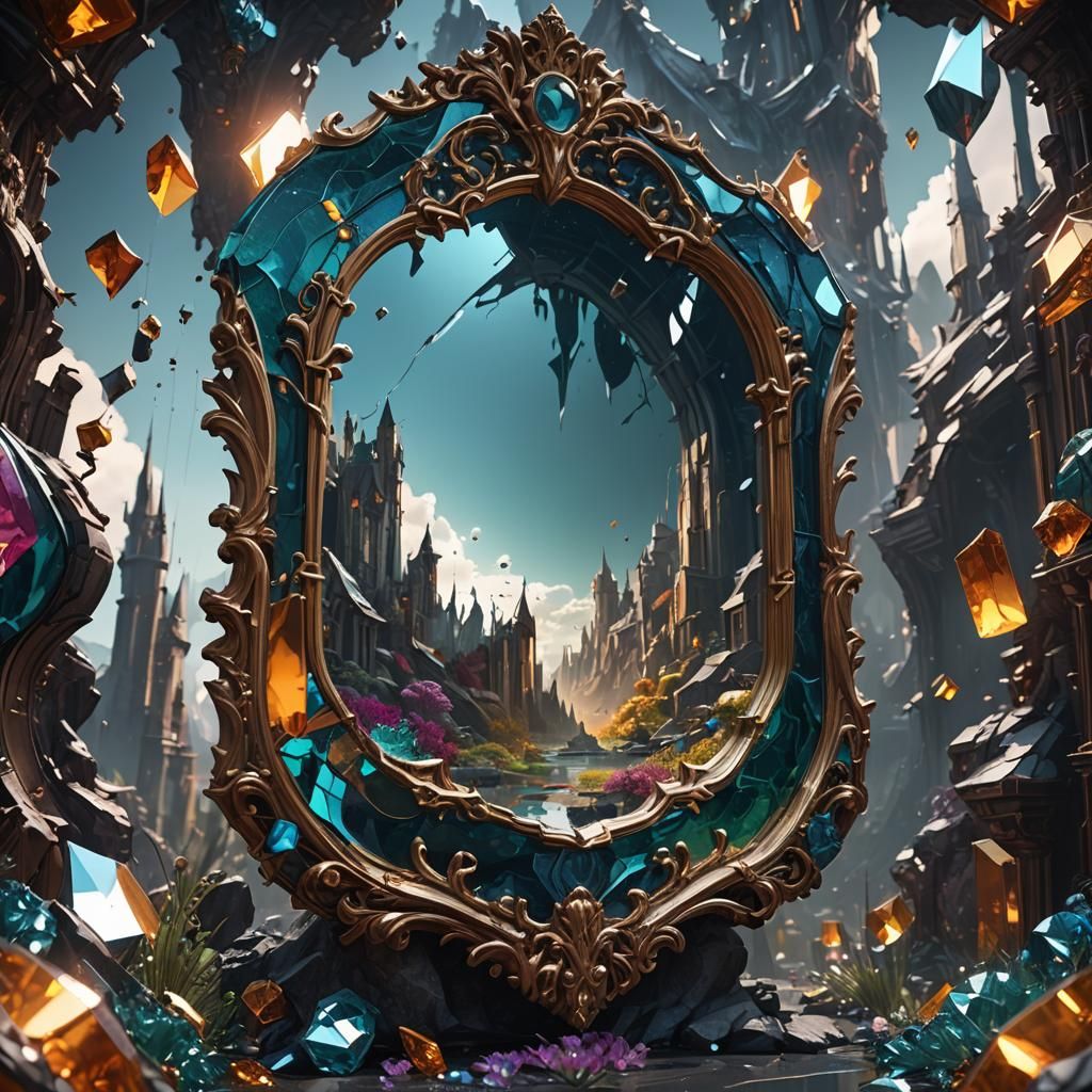 Shaded Mirror Glass Dimension in Detailed Matte Painting