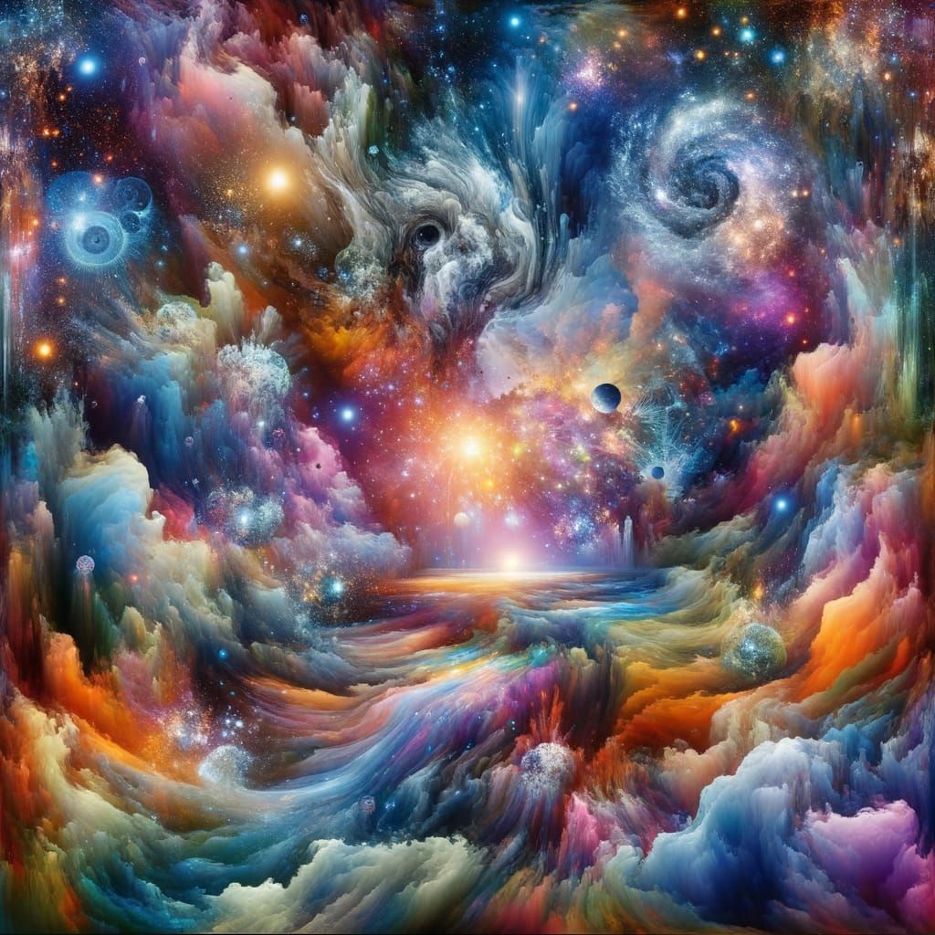 Surreal Cosmic Landscapes Explore Human Consciousness