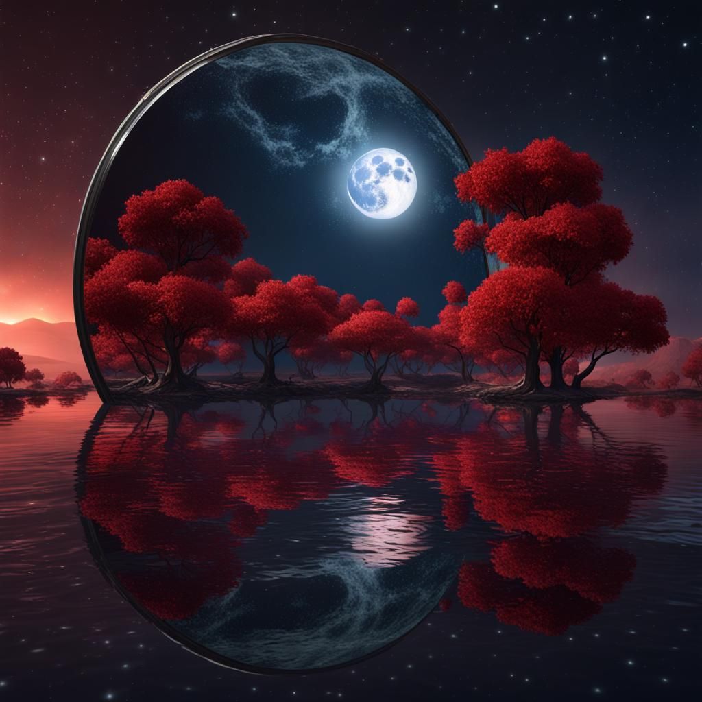Reflection of the beautiful night