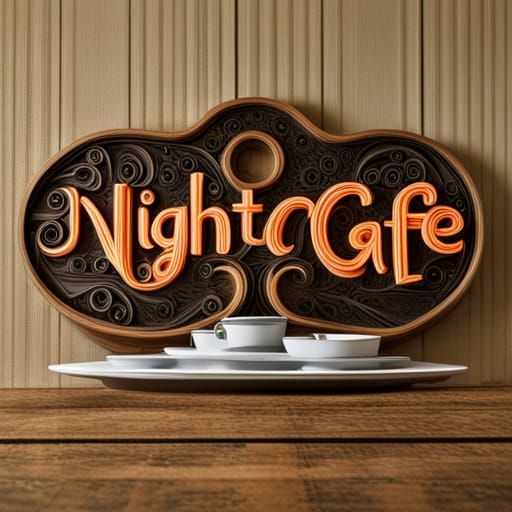 Intricate Quilled Sign Art of Nightcafe