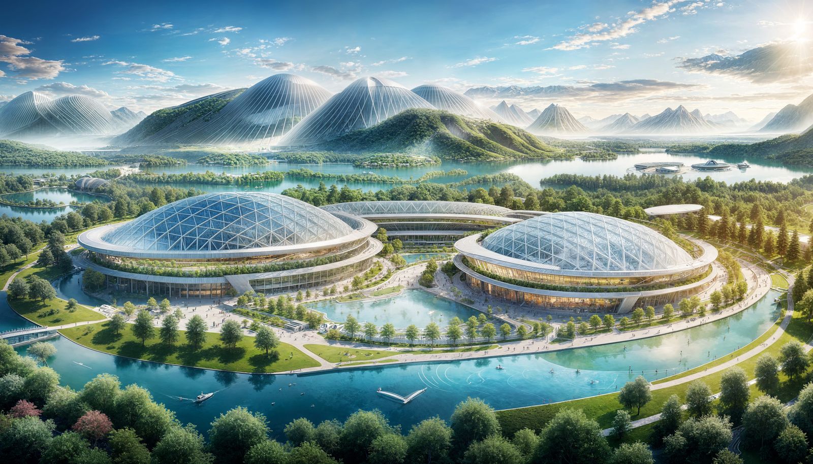 Futuristic Sports Complex: A Sustainable Oasis