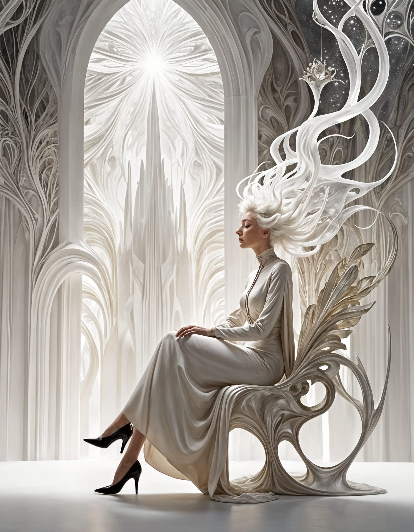 Ethereal Elder in Surrealist Dreamscape