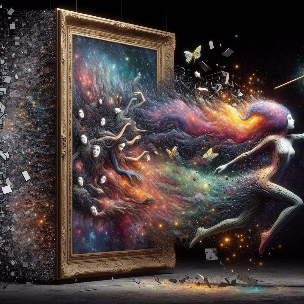 Cosmic Jester Emerges from 8K Artwork