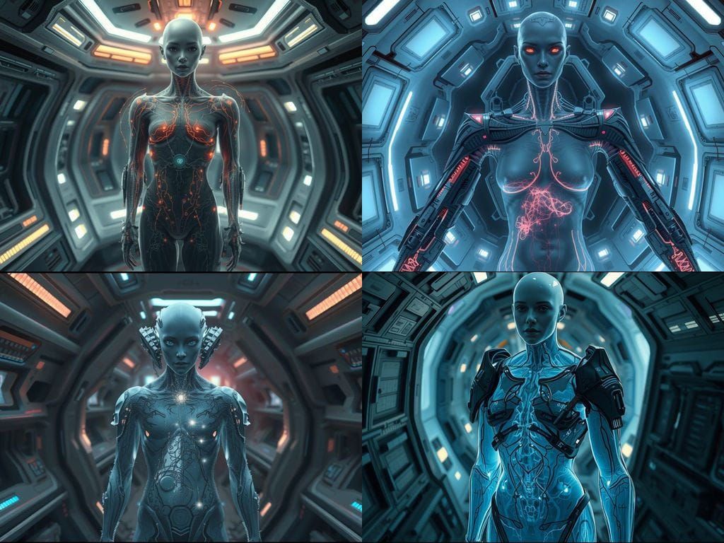 Spectral Machine-Pilot Concept Art: Soul-Fragment Entity