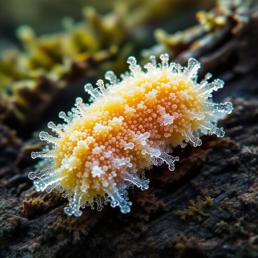 Encased Slime Mould in Hyperrealistic Digital Art