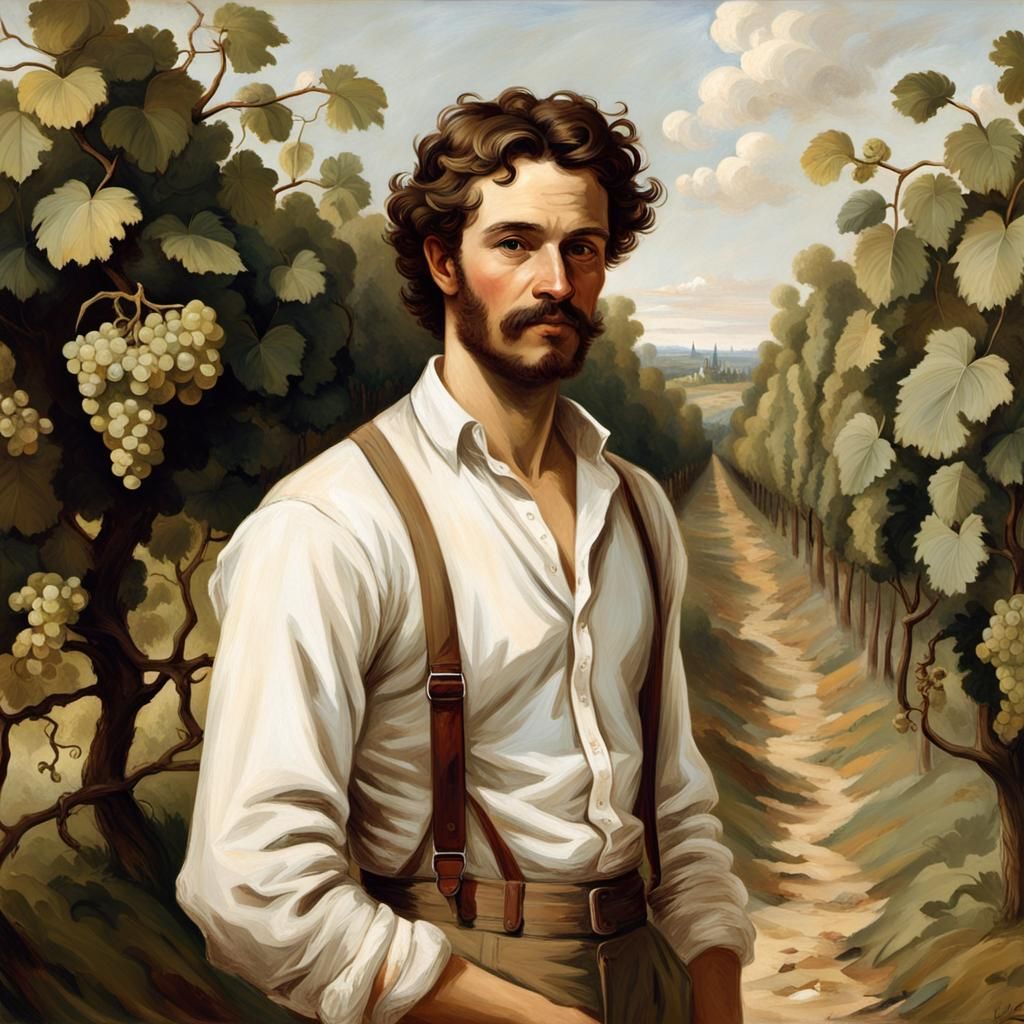 French vineyard wine grower