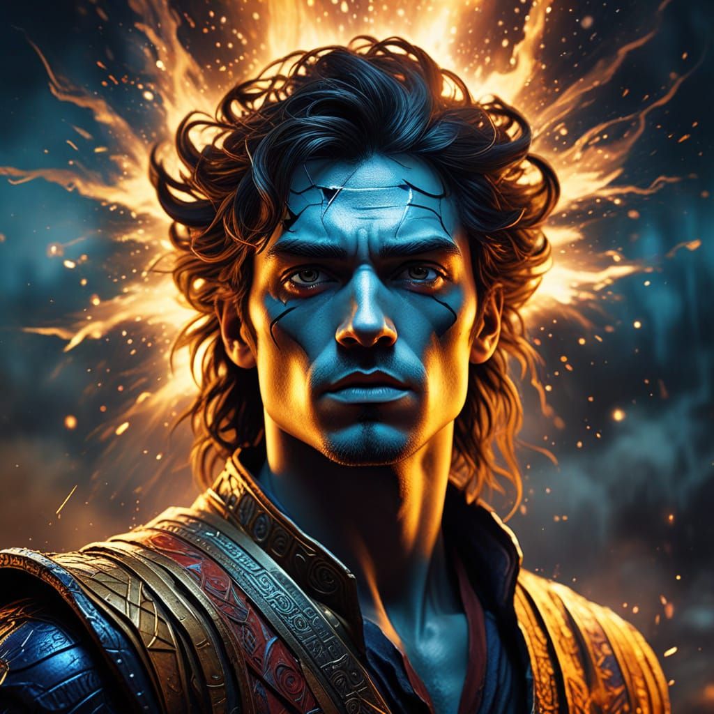 Ethereal Spiritual Odyssey in Vibrant Abstract Nature