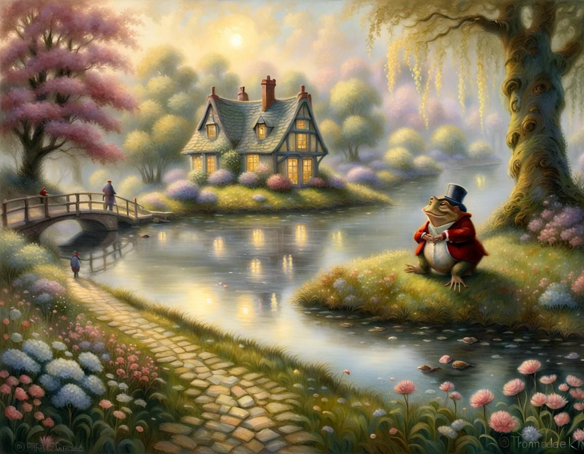 Mr. Toad's Relaxing Lakeside Walk: Ethereal Fantasy Art