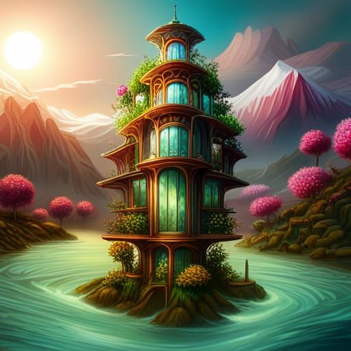 Botanical YouTube Channel Logo in Detailed Matte Style