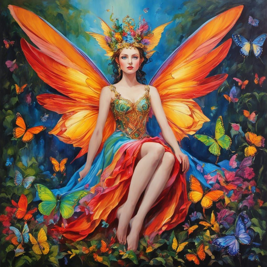 Beautiful Fairy Queen Portrait in 3D
