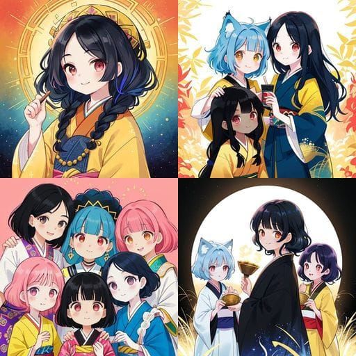 Multicultural Goddesses in Vibrant Colors