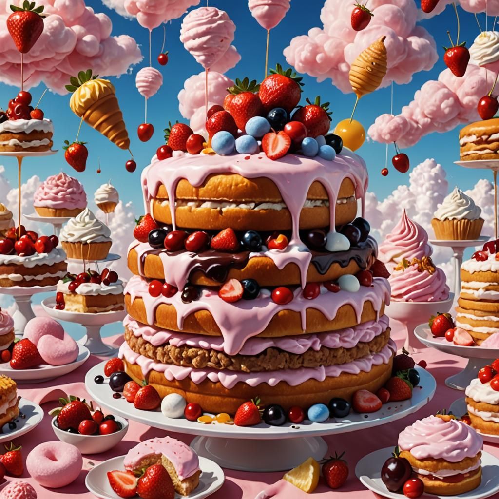 Hyperrealistic Giant of Cakes and Sweets