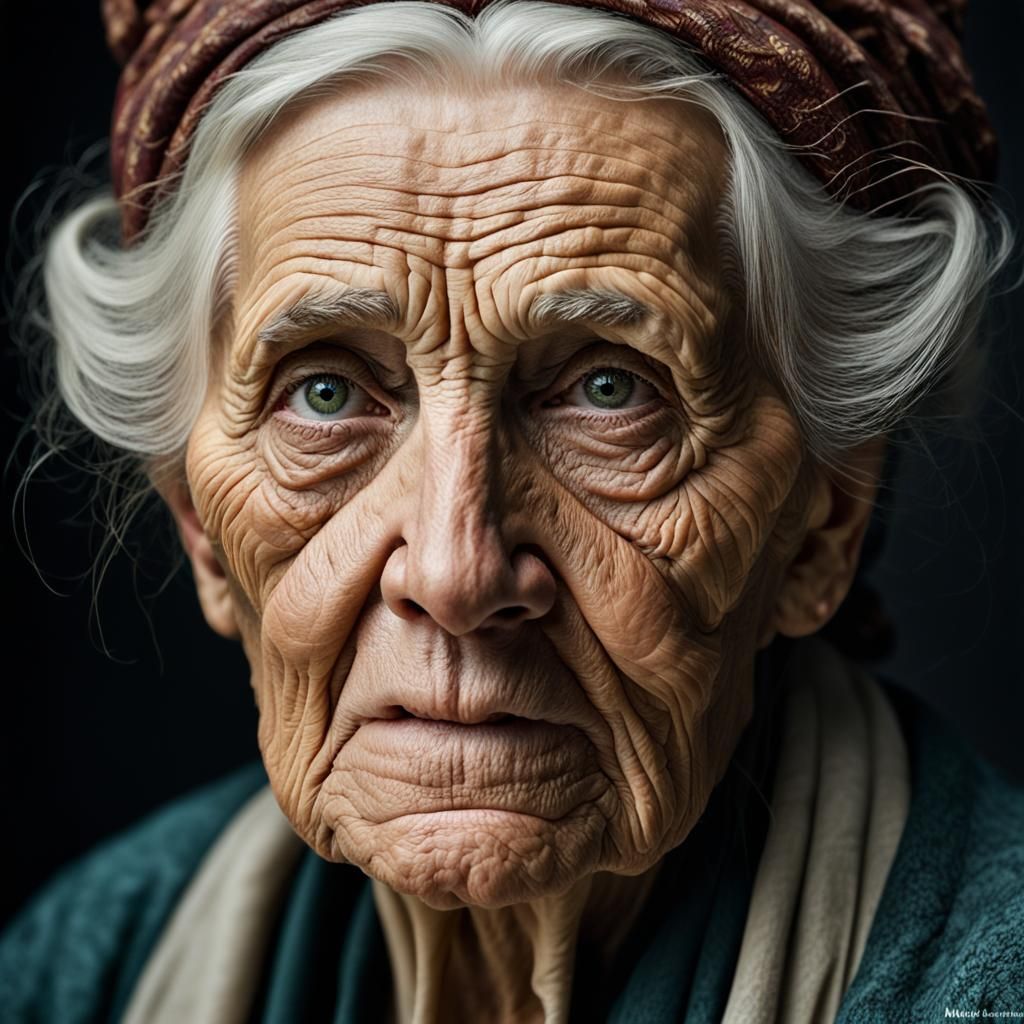 Victorian Portrait of an Old Woman, Photorealistic