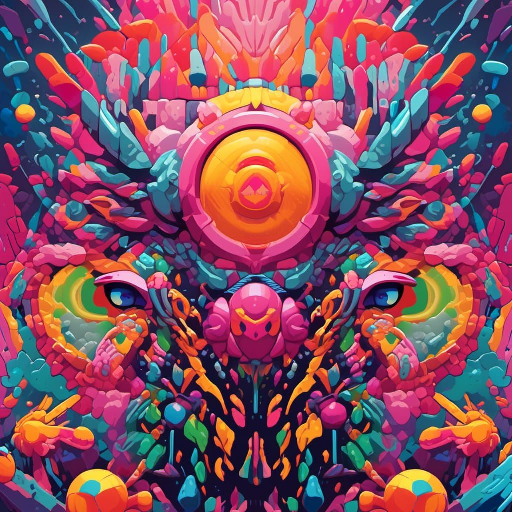 90s Drum and Bass Album Cover with Gnome