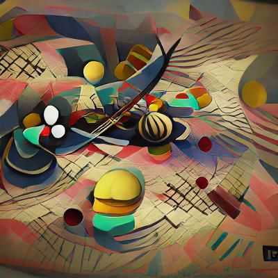 Kandinsky Inspired Abstract Geometric Art