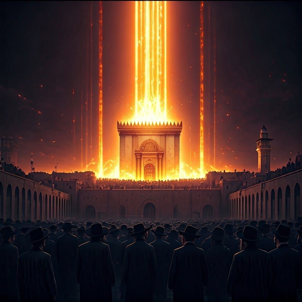 Jewish Temple Built of Divine Fire: a Matte Painting